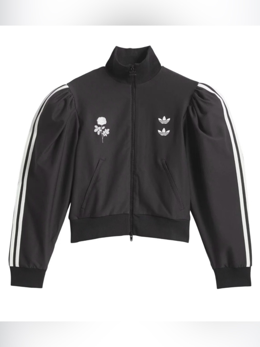 adidas x Willy Chavarria Black Puff-Sleeve Track Jacket